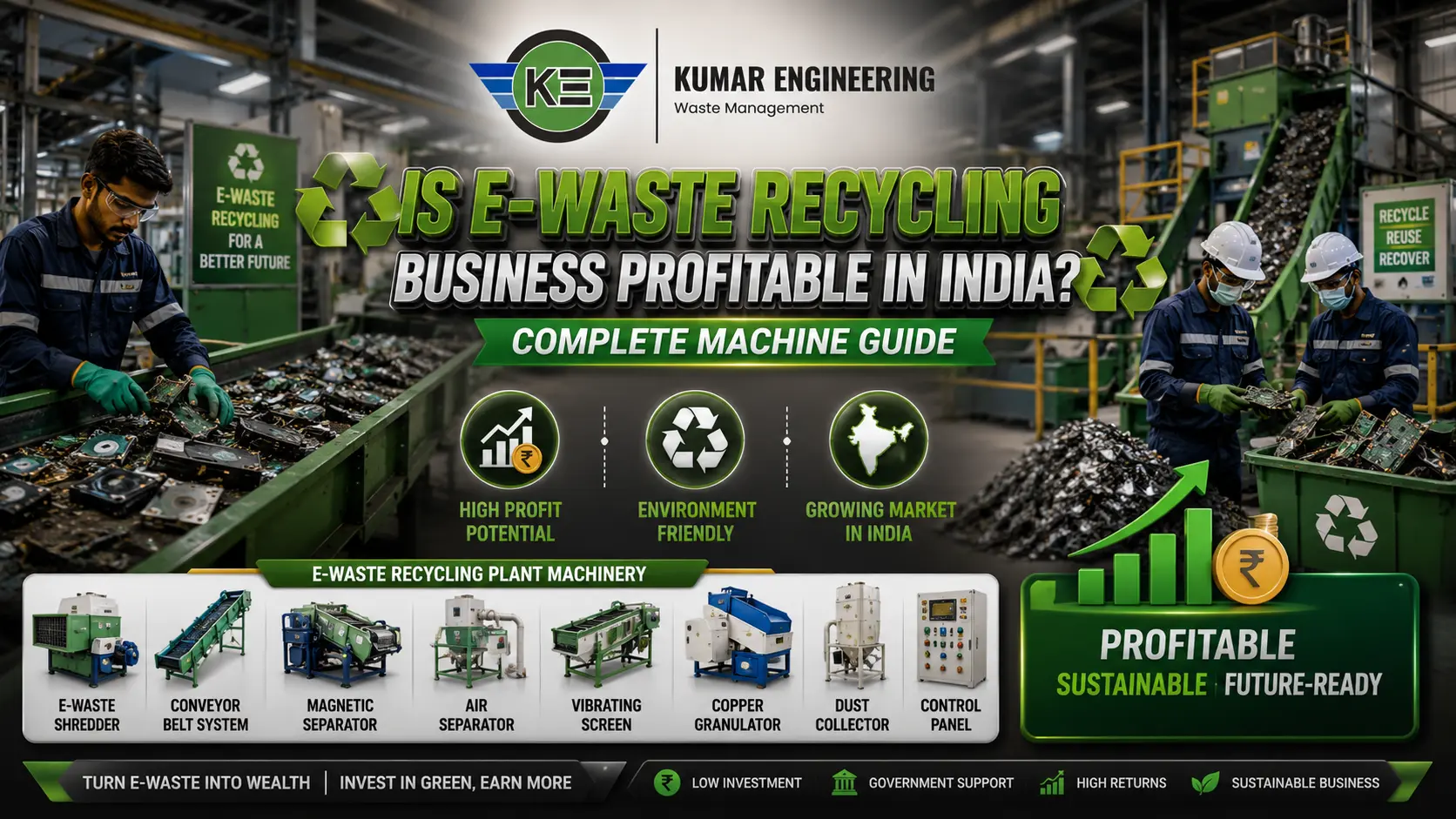 You are currently viewing Is E Waste Recycling Business Profitable in India? Complete Machine Guide